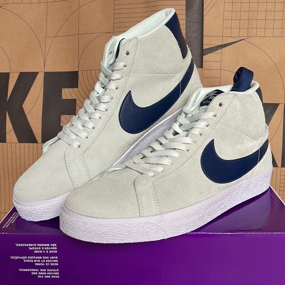 Nike SB Zoom Blazer Mid barely green/navy-barely green WMNS sneakers - Picture 12 of 16